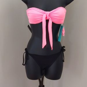 H&M carnation pink/black bikini